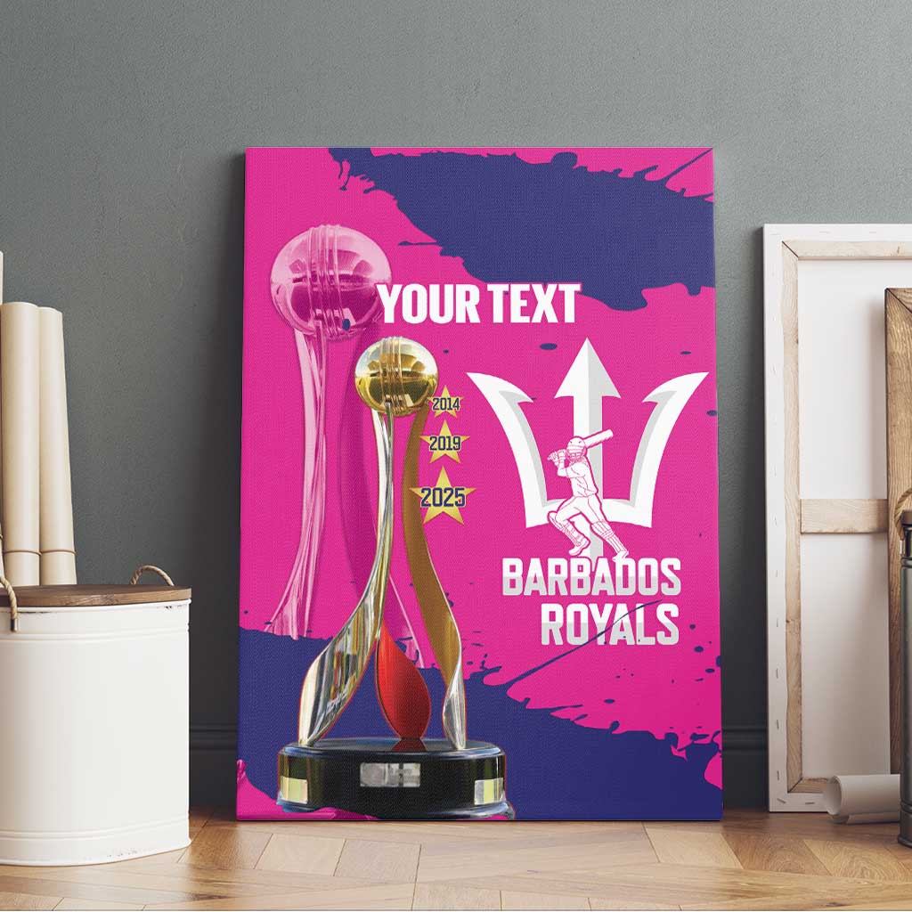 Barbados Royals Cricket Custom Canvas Wall Art 3rd Champions Trophy Proud - Pink - Wonder Print Shop