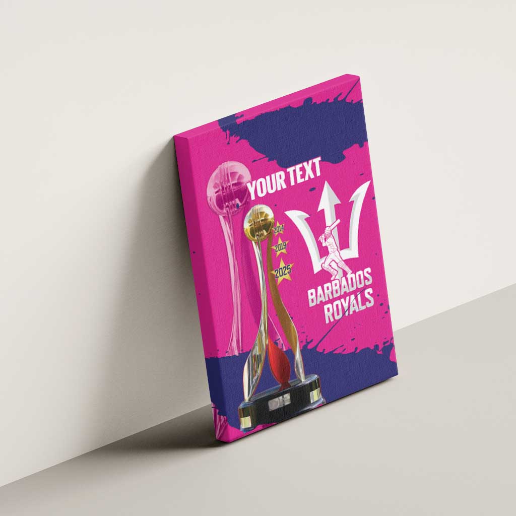 Barbados Royals Cricket Custom Canvas Wall Art 3rd Champions Trophy Proud - Pink - Wonder Print Shop