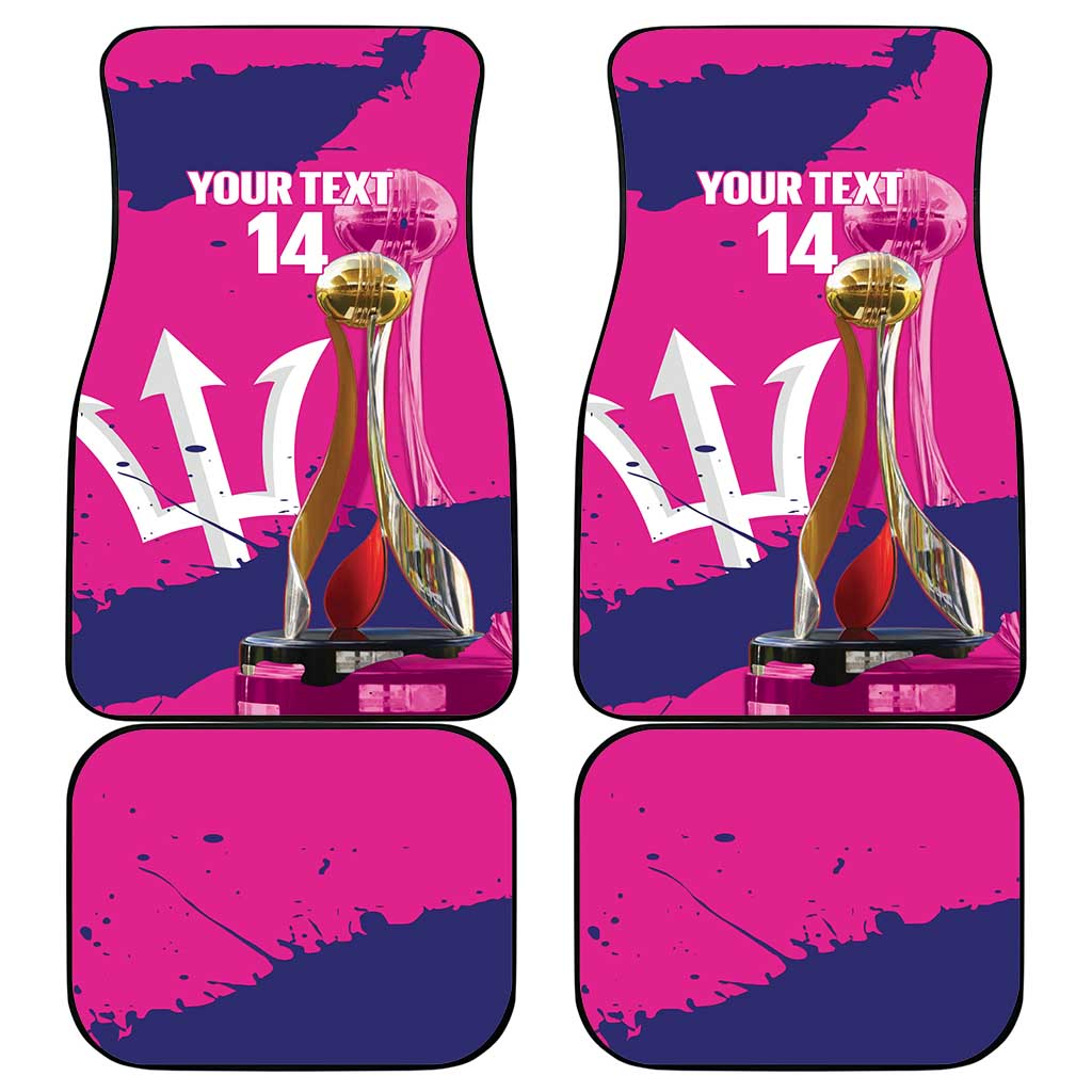 Barbados Royals Cricket Custom Car Mats 3rd Champions Trophy Proud - Pink - Wonder Print Shop