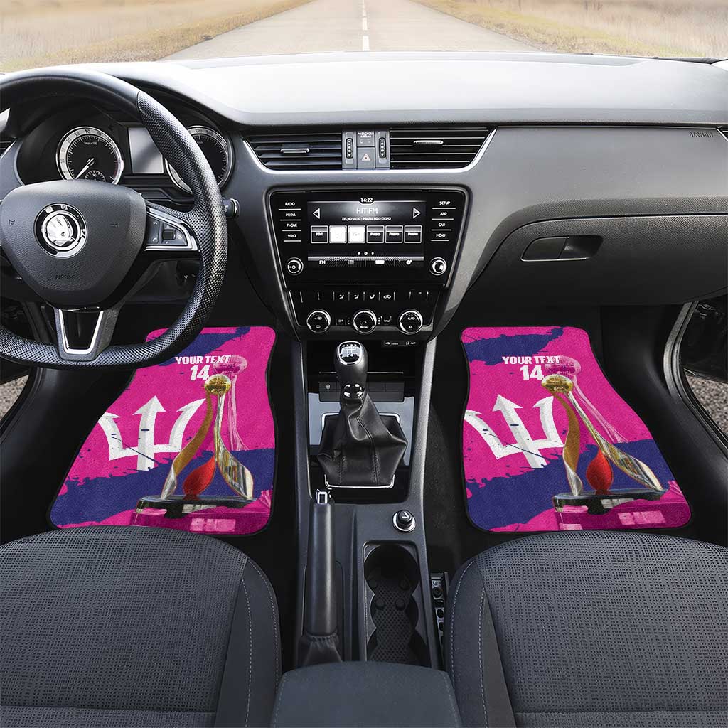 Barbados Royals Cricket Custom Car Mats 3rd Champions Trophy Proud - Pink - Wonder Print Shop
