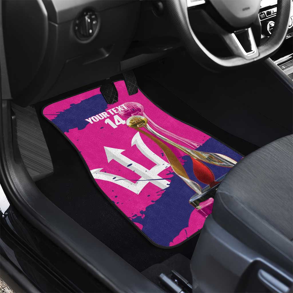 Barbados Royals Cricket Custom Car Mats 3rd Champions Trophy Proud - Pink - Wonder Print Shop