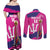 Barbados Royals Cricket Custom Couples Matching Off Shoulder Maxi Dress and Long Sleeve Button Shirt 3rd Champions Trophy Proud - Pink - Wonder Print Shop