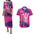 Barbados Royals Cricket Custom Couples Matching Puletasi and Hawaiian Shirt 3rd Champions Trophy Proud - Pink - Wonder Print Shop