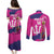 Barbados Royals Cricket Custom Couples Matching Puletasi and Long Sleeve Button Shirt 3rd Champions Trophy Proud - Pink - Wonder Print Shop