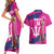 Barbados Royals Cricket Custom Couples Matching Short Sleeve Bodycon Dress and Hawaiian Shirt 3rd Champions Trophy Proud - Pink - Wonder Print Shop