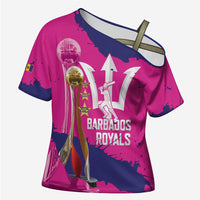 Barbados Royals Cricket Custom Cross Shoulder Shirt 3rd Champions Trophy Proud - Pink - Wonder Print Shop