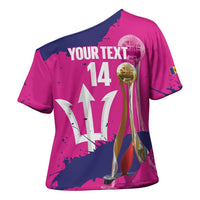 Barbados Royals Cricket Custom Cross Shoulder Shirt 3rd Champions Trophy Proud - Pink - Wonder Print Shop