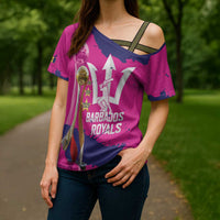 Barbados Royals Cricket Custom Cross Shoulder Shirt 3rd Champions Trophy Proud - Pink - Wonder Print Shop