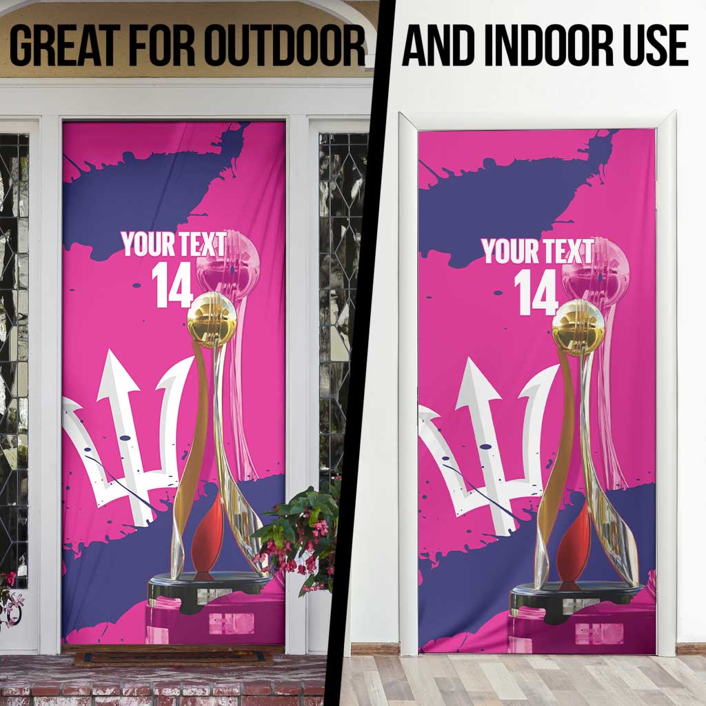Barbados Royals Cricket Custom Door Cover 3rd Champions Trophy Proud - Pink - Wonder Print Shop