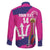 Barbados Royals Cricket Custom Family Matching Mermaid Dress and Hawaiian Shirt 3rd Champions Trophy Proud - Pink - Wonder Print Shop