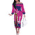 Barbados Royals Cricket Custom Family Matching Off The Shoulder Long Sleeve Dress and Hawaiian Shirt 3rd Champions Trophy Proud - Pink - Wonder Print Shop