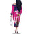 Barbados Royals Cricket Custom Family Matching Off The Shoulder Long Sleeve Dress and Hawaiian Shirt 3rd Champions Trophy Proud - Pink - Wonder Print Shop