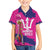 Barbados Royals Cricket Custom Family Matching Off Shoulder Short Dress and Hawaiian Shirt 3rd Champions Trophy Proud - Pink - Wonder Print Shop