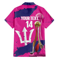 Barbados Royals Cricket Custom Family Matching Summer Maxi Dress and Hawaiian Shirt 3rd Champions Trophy Proud - Pink - Wonder Print Shop