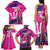 Barbados Royals Cricket Custom Family Matching Tank Maxi Dress and Hawaiian Shirt 3rd Champions Trophy Proud - Pink - Wonder Print Shop