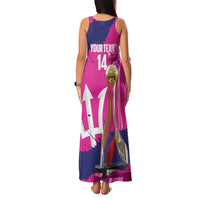 Barbados Royals Cricket Custom Family Matching Tank Maxi Dress and Hawaiian Shirt 3rd Champions Trophy Proud - Pink - Wonder Print Shop