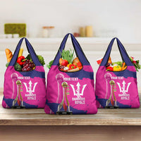 Barbados Royals Cricket Custom Grocery Bag 3rd Champions Trophy Proud - Pink - Wonder Print Shop