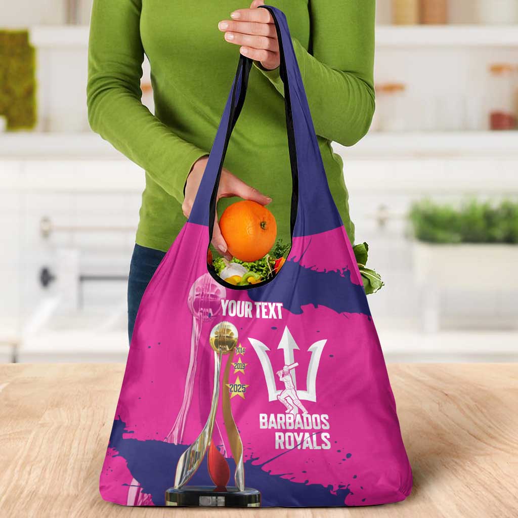 Barbados Royals Cricket Custom Grocery Bag 3rd Champions Trophy Proud - Pink - Wonder Print Shop
