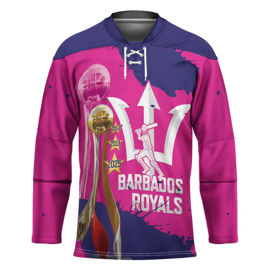 Barbados Royals Cricket Custom Hockey Jersey 3rd Champions Trophy Proud - Pink - Wonder Print Shop