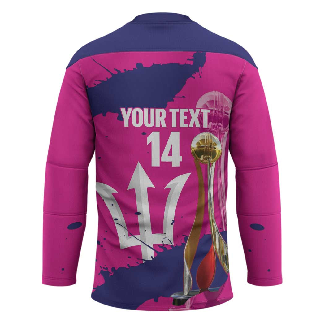 Barbados Royals Cricket Custom Hockey Jersey 3rd Champions Trophy Proud - Pink - Wonder Print Shop
