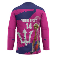 Barbados Royals Cricket Custom Hockey Jersey 3rd Champions Trophy Proud - Pink - Wonder Print Shop