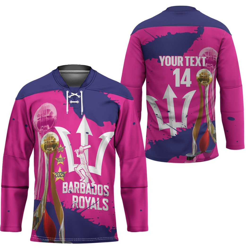 Barbados Royals Cricket Custom Hockey Jersey 3rd Champions Trophy Proud - Pink - Wonder Print Shop
