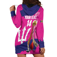 Barbados Royals Cricket Custom Hoodie Dress 3rd Champions Trophy Proud - Pink - Wonder Print Shop