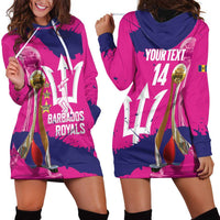 Barbados Royals Cricket Custom Hoodie Dress 3rd Champions Trophy Proud - Pink - Wonder Print Shop