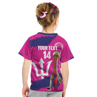 Barbados Royals Cricket Custom Kid T Shirt 3rd Champions Trophy Proud - Pink - Wonder Print Shop