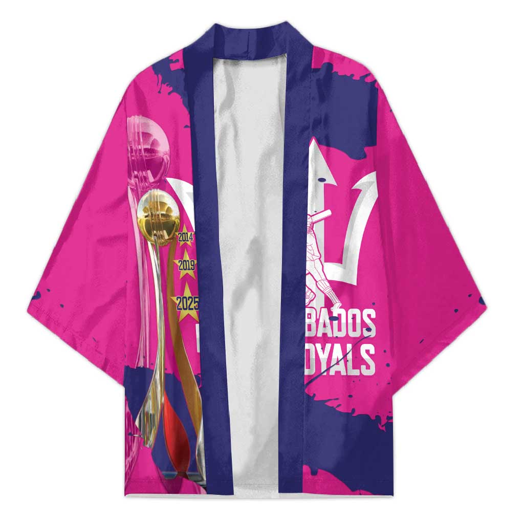 Barbados Royals Cricket Custom Kimono 3rd Champions Trophy Proud - Pink - Wonder Print Shop