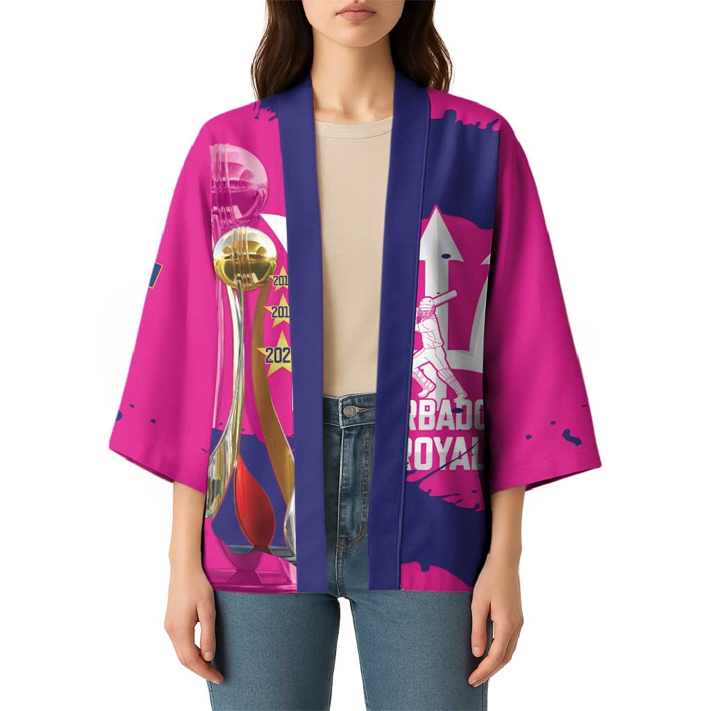 Barbados Royals Cricket Custom Kimono 3rd Champions Trophy Proud - Pink - Wonder Print Shop