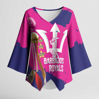 Barbados Royals Cricket Custom Kimono Sleeve Blouse 3rd Champions Trophy Proud - Pink - Wonder Print Shop