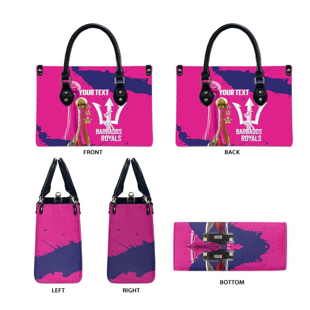 Barbados Royals Cricket Custom Leather Bag 3rd Champions Trophy Proud - Pink - Wonder Print Shop