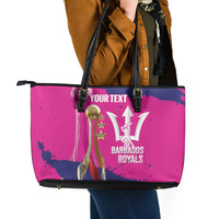 Barbados Royals Cricket Custom Leather Tote Bag 3rd Champions Trophy Proud - Pink - Wonder Print Shop