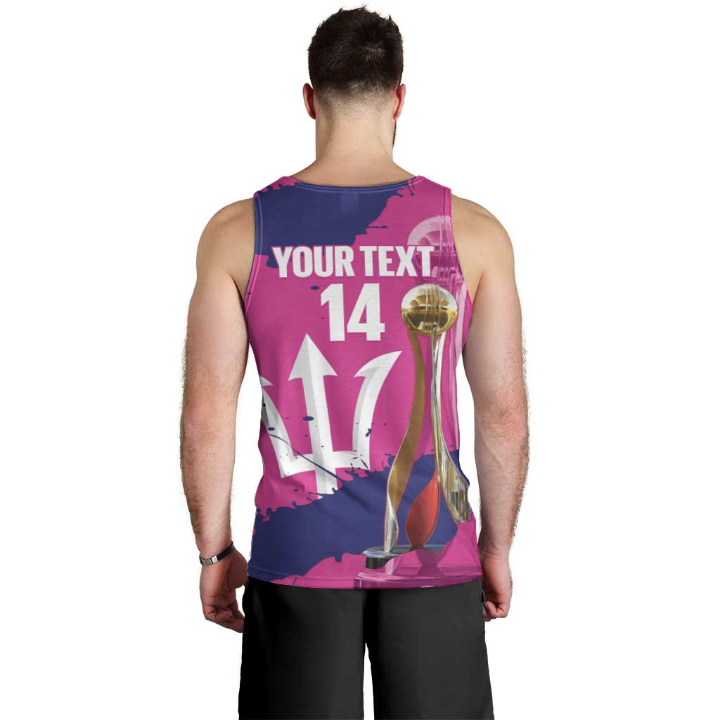 Barbados Royals Cricket Custom Men Tank Top 3rd Champions Trophy Proud - Pink - Wonder Print Shop