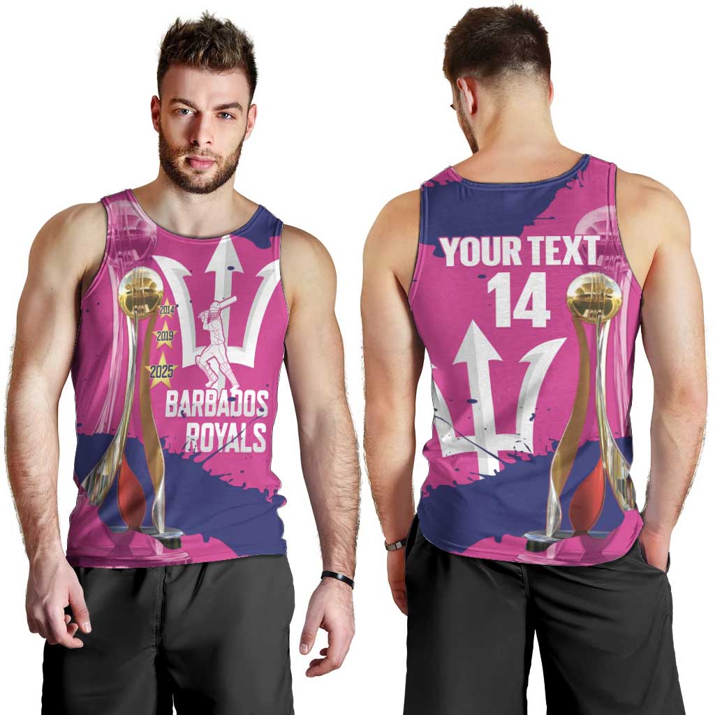 Barbados Royals Cricket Custom Men Tank Top 3rd Champions Trophy Proud - Pink - Wonder Print Shop