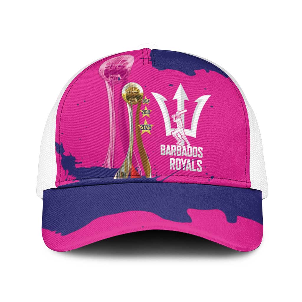 Barbados Royals Cricket Mesh Trucker Cap 3rd Champions Trophy Proud - Pink - Wonder Print Shop