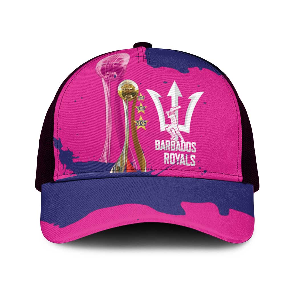 Barbados Royals Cricket Mesh Trucker Cap 3rd Champions Trophy Proud - Pink - Wonder Print Shop