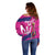 Barbados Royals Cricket Custom Off Shoulder Sweater 3rd Champions Trophy Proud - Pink - Wonder Print Shop