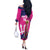 Barbados Royals Cricket Custom Off The Shoulder Long Sleeve Dress 3rd Champions Trophy Proud - Pink - Wonder Print Shop
