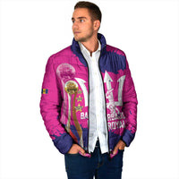 Barbados Royals Cricket Custom Padded Jacket 3rd Champions Trophy Proud - Pink - Wonder Print Shop