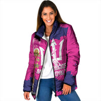 Barbados Royals Cricket Custom Padded Jacket 3rd Champions Trophy Proud - Pink - Wonder Print Shop