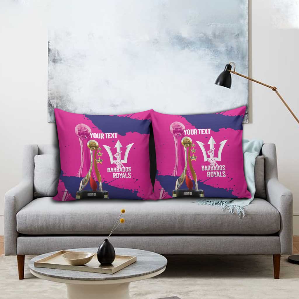 Barbados Royals Cricket Custom Pillow Cover 3rd Champions Trophy Proud - Pink - Wonder Print Shop