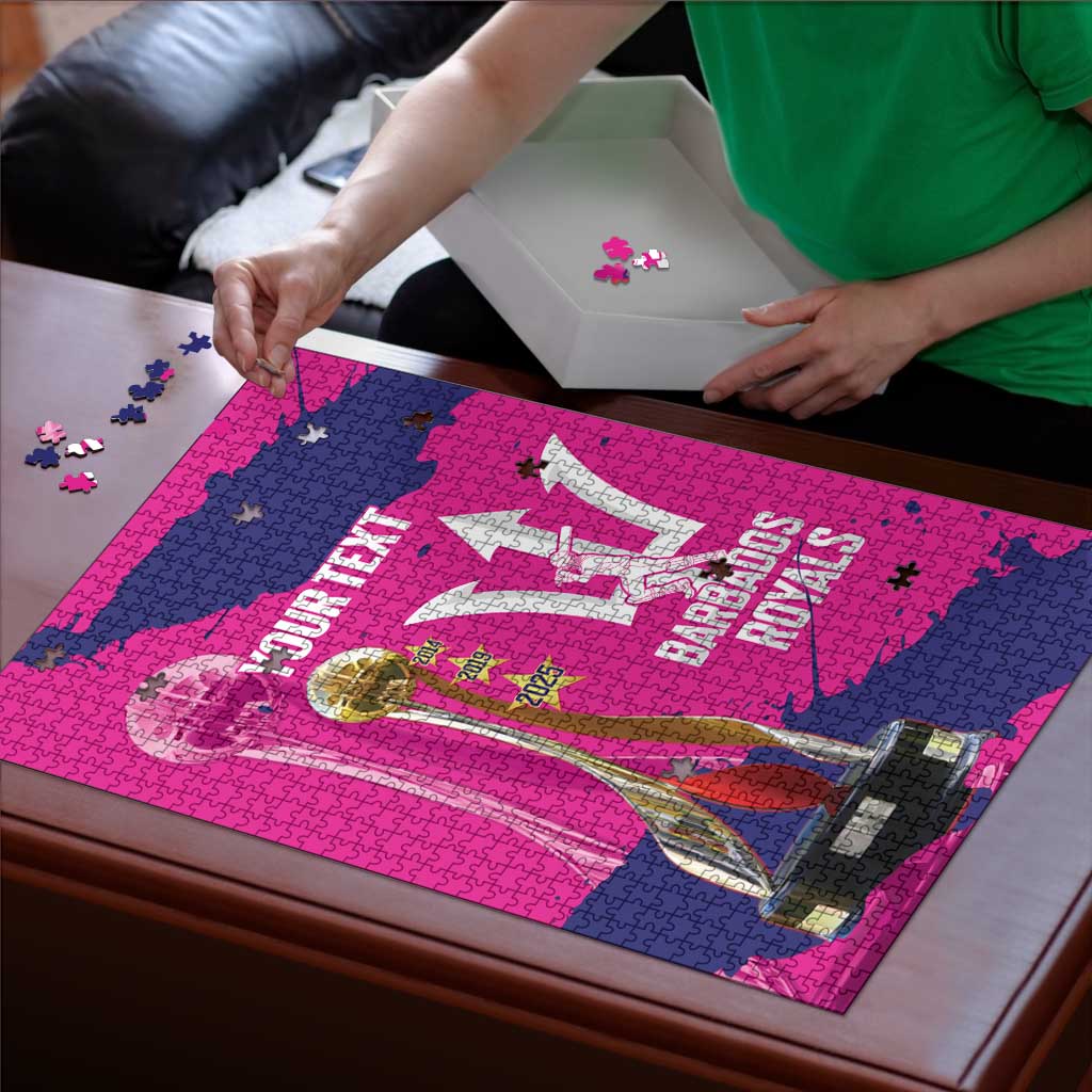 Barbados Royals Cricket Custom Puzzle 3rd Champions Trophy Proud - Pink - Wonder Print Shop