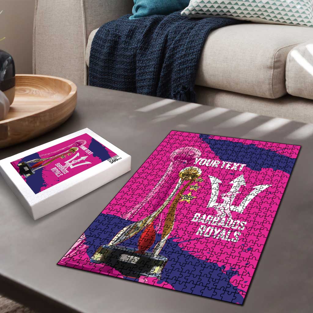Barbados Royals Cricket Custom Puzzle 3rd Champions Trophy Proud - Pink - Wonder Print Shop