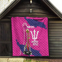 Barbados Royals Cricket Custom Quilt 3rd Champions Trophy Proud - Pink - Wonder Print Shop