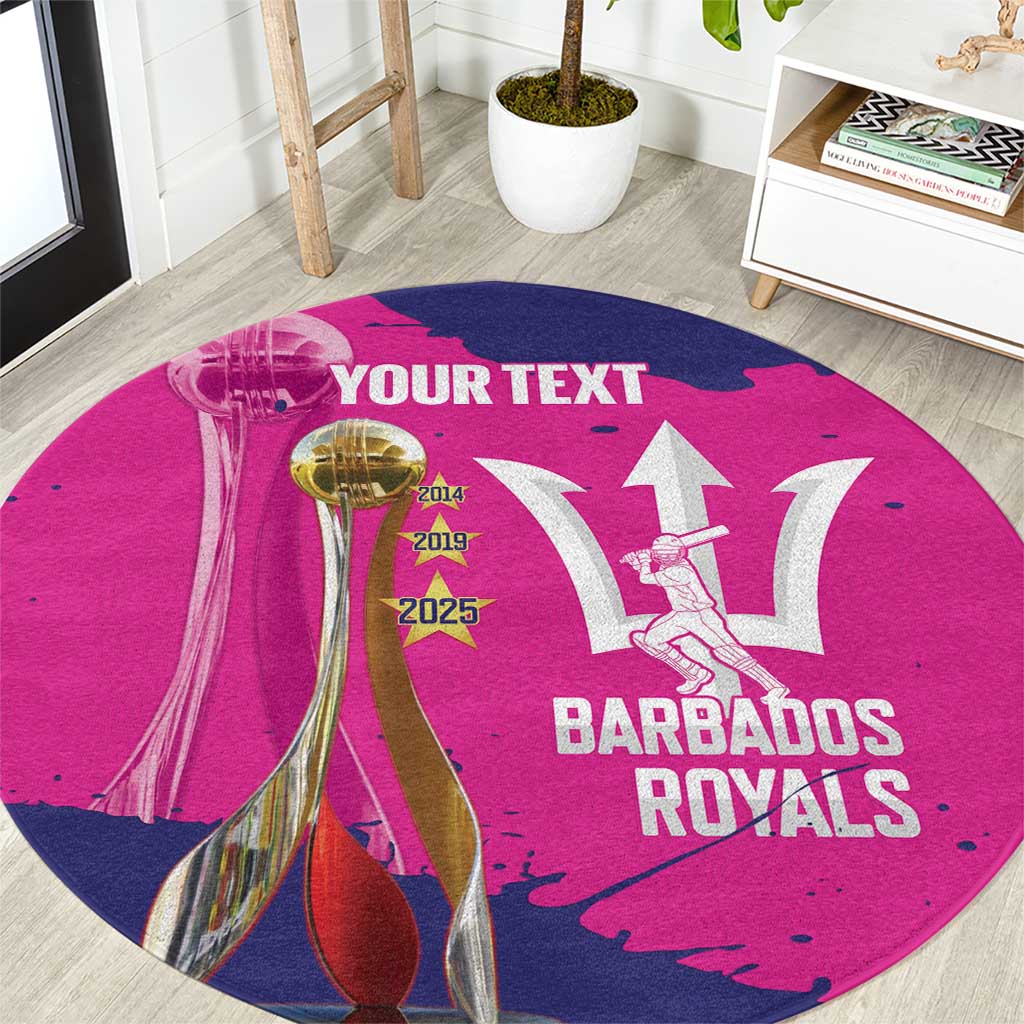 Barbados Royals Cricket Custom Round Carpet 3rd Champions Trophy Proud - Pink - Wonder Print Shop
