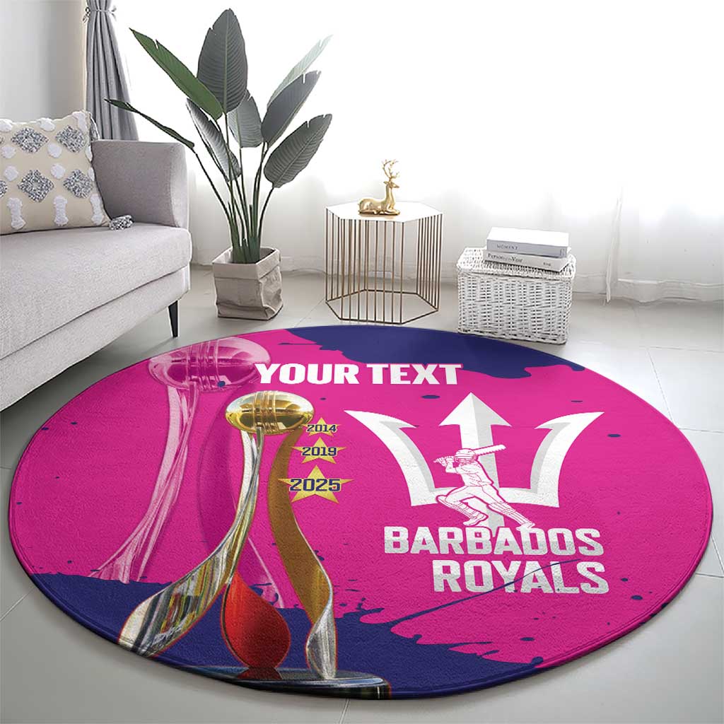 Barbados Royals Cricket Custom Round Carpet 3rd Champions Trophy Proud - Pink - Wonder Print Shop