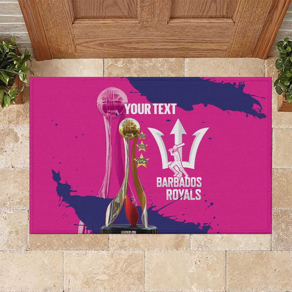 Barbados Royals Cricket Custom Rubber Doormat 3rd Champions Trophy Proud - Pink - Wonder Print Shop