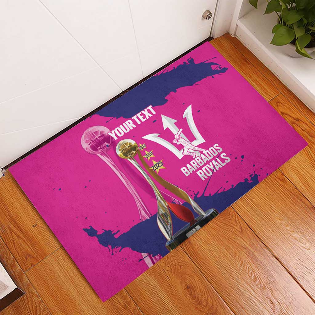 Barbados Royals Cricket Custom Rubber Doormat 3rd Champions Trophy Proud - Pink - Wonder Print Shop
